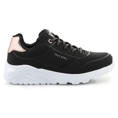 12. Skechers Uno Lite Metallic Mode Jr 310384L-BLK Schuhe