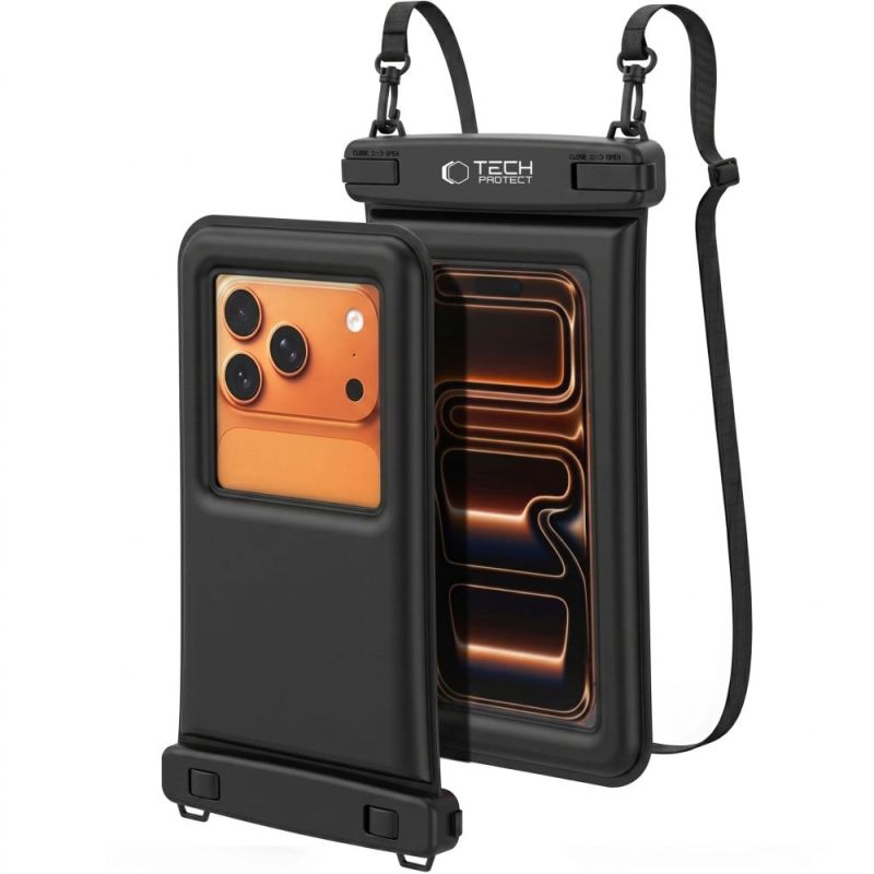 11. Tech-Protect UWC7 Wasserdichte Hülle 6,9" - Schwarz