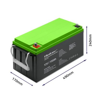 8. QOLTEC Gelbatterie 12V | 150Ah | Gel