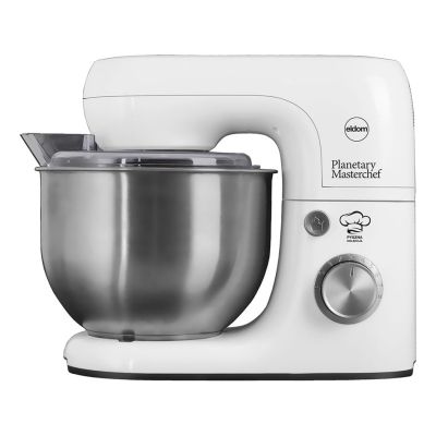 2. ELDOM WRK1250 Küchenmaschine, 800 W, mit verschiedenen Aufsätzen zum Schlagen, Mischen und Kneten, 5-Liter-Metallschüssel, 8 Geschwindigkeitsstufen + Pulsfunktion