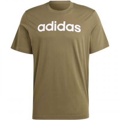 2. adidas Essentials Single Jersey Linear Logo-T-Shirt mit Stickerei M IC9280
