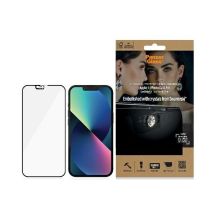 PanzerGlass E2E Mikrofraktur-Antibakterielles Glas mit Swarovski-Kristall-Kameraabdeckung für iPhone 13/13 Pro – mit schwarzem Rahmen