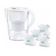 2. Brita Marella Filterkanne + 4 Maxtra Pro PP Filterkartuschen (2,4 l; weiß)