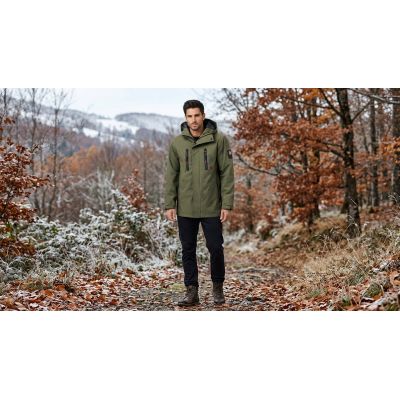 8. Herren-Übergangsjacke Geographical Norway AYOUBE KAKI DB MEN 009 (SZ2206H/GN-KAKI)