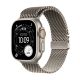Apple Watch Ultra 3 (2025) 5G 49 mm Gehäuse aus Natur-Titan mit Milanaise-Armband aus Natur-Titan – Natur
