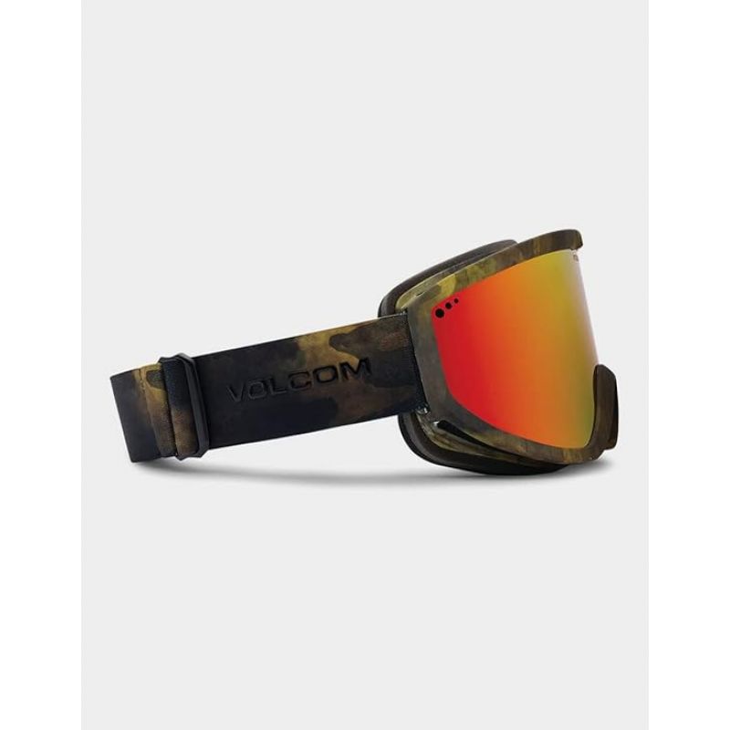 2. Volcom Footprints Snowboardbrille für Herren/Damen, Ski, Winter, Sport, Rot (VG0622103)