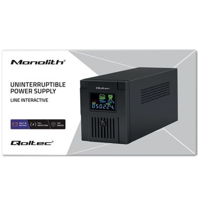 11. QOLTEC USV Line Interactive | Monolithisch | 1500 VA | 900 W | LCD | USB