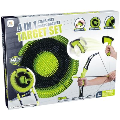 6. 4-in-1-Spielset: Dartpfeil, Bogen, Axt, Shuriken