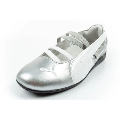 3. Puma Damen-Sportschuhe Speedcat Ballet silberne Ballerinas modisch