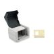 Digitus Anschlussdosen-Set mit Klappdeckel und Einsatz für 2 x Keystone-Module, IP44