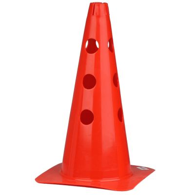 2. Verkehrsleitkegel mit Löchern 37,5 cm rot 