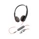 186. POLY Blackwire 3225 Stereo-USB-C-Headset + 3,5-mm-Klinkenstecker + USB-C/A-Adapter