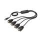 12. DIGITUS DA-70159 Adapter (USB M - 4x RS-232 M; 1,5 m; schwarz)