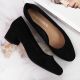 3. Sergio Leone W SK354C Wildleder-Pumps mit Blockabsatz Schwarz