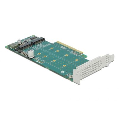 2. Delock PCI Express x8 Karte 2 x interne NVMe M.2 Key M - Bifurkation - Speicherkontroller - M.2 NVMe Karte - PCIe 4.0 x8