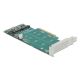 2. Delock PCI Express x8 Karte 2 x interne NVMe M.2 Key M - Bifurkation - Speicherkontroller - M.2 NVMe Karte - PCIe 4.0 x8