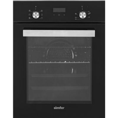 Simfer Backofen | 4207DERSP.1 | 47 l | Multifunktional | Manuell | Pop-up-Knöpfe | Dampffunktion | Höhe 59,5 cm | Breite 45 cm | Schwarz