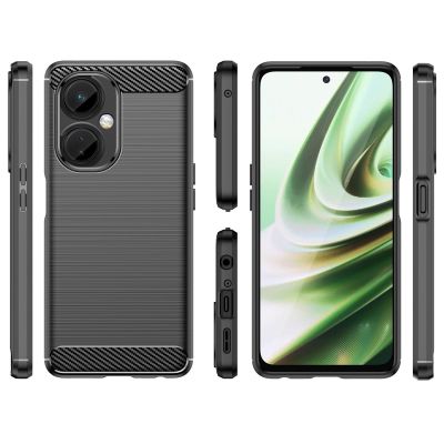 2. Carbon Case Hülle für OnePlus Nord CE 3 flexible Silikon-Carbon-Hülle schwarz