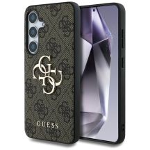 Guess Big 4G Logo Classic Logo Hülle für Samsung Galaxy S25 Braun