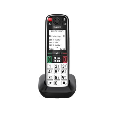5. Gigaset EASY 500 Analog/DECT-Telefon mit Anrufernamen und -ID, Schwarz/Silber
