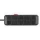 3. MACLEAN Steckdosenleiste, Verlängerungskabel mit 2 Steckdosen + 3 USB-Anschlüssen, 110–240 V Wechselstrom, 50/60 Hz, max. 2,1 A, 2500 W, 1,5 m, Schwarz, MCE387 B