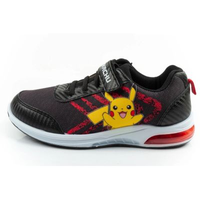 2. Leomil Kinder-Sportschuhe Pokémon-Sneaker, leicht, mit Klettverschluss und LED-Beleuchtung, schwarz