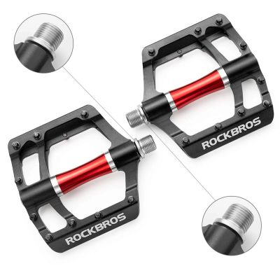 3. Rockbros 2020-12CBK Plattform-Fahrradpedale aus Aluminium – Schwarz