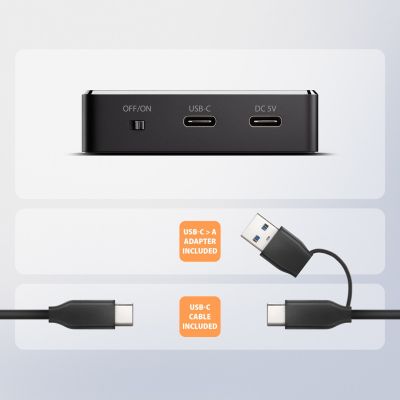 8. Axagon ADSA-M2C11 Festplatten-Dockingstation USB 3.2 Gen 2 (3.1 Gen 2) Typ-C Schwarz