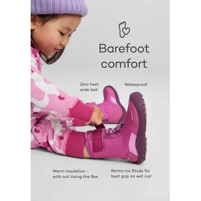 6. Reima ReimaTec Barfuß-Winterstiefel für Kinder Talvella Kids (5400150A-1490)