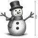 6. Dekorative Schneemannfigur mit 40 LEDs, Höhe: 40 cm, Acryl