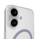 6. Puro Lite Mag TPU+PC-Hülle kompatibel mit MagSafe für iPhone 17 – Transparent mit rosa Ring