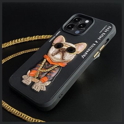 9. Nimmy Glasses Cool Dog Case für iPhone 15 Pro - Schwarz