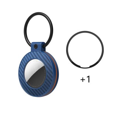 7. Airtag-Hülle mit Schlüsselanhänger aus Kohlefaser, 4er-Pack – mehrfarbig