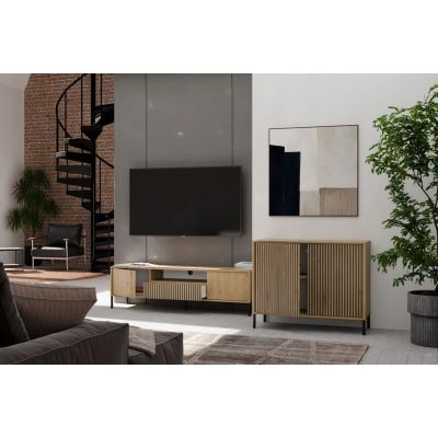 8. KAMARO 2D SLIM ARTISAN Kommode/SCHWARZ