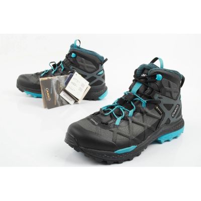 8. AKU Rocket Mid DFS GTX Damen-Wanderschuhe - Schwarz/Türkis