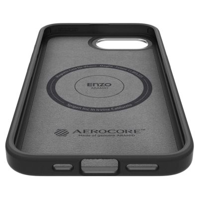 8. Spigen Enzo Aramid MagSafe Hülle für iPhone 16e / 17e - Schwarz