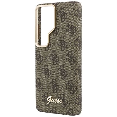 6. Guess 4G Script MagSafe Hülle für Samsung Galaxy S26 Ultra – Braun