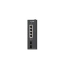 D-Link DIS-100G-06P Netzwerk-Switch, unmanaged L2 Gigabit Ethernet (10/100/1000), PoE-fähig, DIN-Schienenmontage, Schwarz
