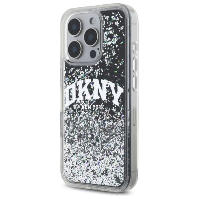 2. DKNY DKHCP16LLBNAEK iPhone 16 Pro 6,3" schwarz/schwarzes Hardcase Liquid Glitter Arch Logo