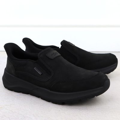 2. Wasserdichte Herren-Lederschuhe zum Hineinschlüpfen, schwarz Rieker 06052-00