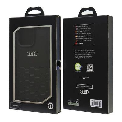 7. Audi Kunstleder iPhone 16 Pro Max 6,9" schwarz/schwarz Hardcase AU-TPUPCIP16PM-GT/D2-BK