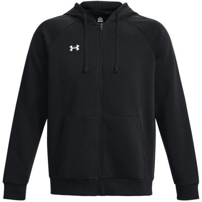 Herren-Sweatjacke Under Armour Rival Fleece FZ Hoodie, schwarz, 1379767 001