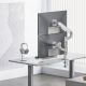 6. ERGO BÜROHALTERUNG FÜR 2 MONITOREN, GASFEDERUNG, 17"-32", 1-10 kg, MATTWEISS ER-692 W