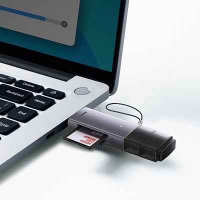 10. Baseus Lite Series USB-A/USB-C 3.0 SD/TF Kartenleser - Grau