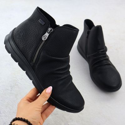2. Damen-Lederboots, wasserdicht, schwarz – Rieker Z0056-00