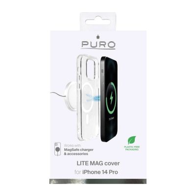 2. Puro Lite Mag MagSafe Silikonhülle für iPhone 14 Pro – transparent