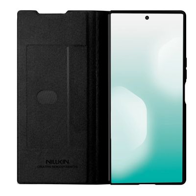 5. Nillkin Qin Pro Hülle für Samsung Galaxy Z Fold 7 mit S Pen Space – Schwarz