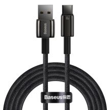 Baseus Wolfram Gold USB-A auf USB-C Kabel 480Mb/s 100W 2m Schwarz (CAWJ000101)