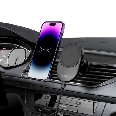 8. Tech-Protect MM15W-V1 Autotelefonhalter mit MagSafe 15W Induktionsladegerät für Lüftungsschlitze – Schwarz