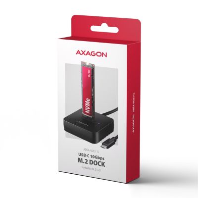 10. Axagon ADSA-M2C11L Festplatten-Dockingstation USB 3.2 Gen 2 (3.1 Gen 2) Typ-C Schwarz